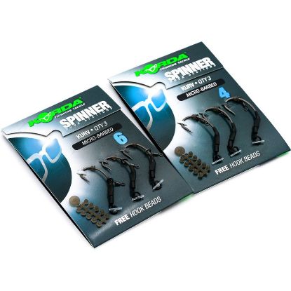 Picture of KORDA Spinner Hook Sections Ronnie Rigs incl hook beads (3 per pack)